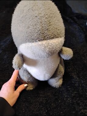 Plush Grey and White Stuffed Dinosaur Plush Toy